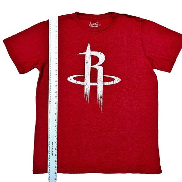 Majestic Men’s NBA Houston Rockets Heathered Red Triblend Crew T-Shirt Size XL - Picture 3 of 5
